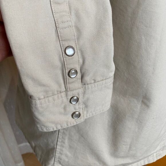 Route 66 Original Clothing Co Tan Snap Front Shirt SZ L - Picture 12 of 15